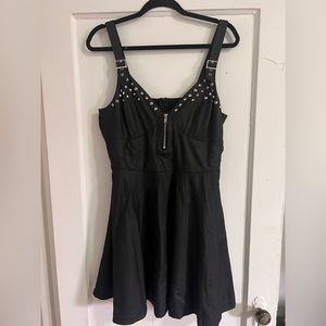 Killstar Studded Faux Leather Dtess